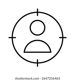 Headhunting vector icon. Human resources illustration sign. HR symbol. Head hunting web icon.