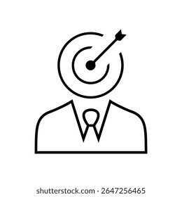 Headhunting vector icon. Human resources illustration sign. HR symbol. Head hunting web icon.