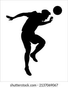 Silhouette of a Mans Head with a Football - Vectorjunky - Free Vectors ...