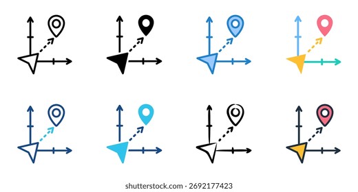 Ícone de título definir coleção de vários estilos 
