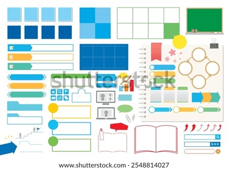 Heading set of cram school images