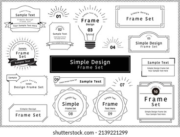 Heading set with simple design