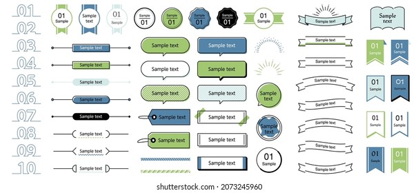 Heading Title Design Vector Set Stock Vector (Royalty Free) 2073245960 ...