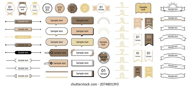 Heading title design vector set