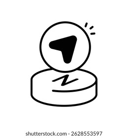 Icono de Vector de cabeza ilustración de stock