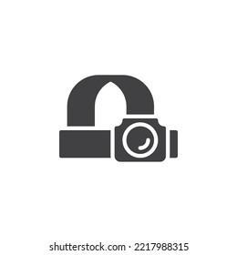 Faro, icono del vector de la linterna. signo plano relleno para concepto móvil y diseño web. Icono de glifo de los faros. Símbolo, ilustración del logotipo. Gráficos vectoriales