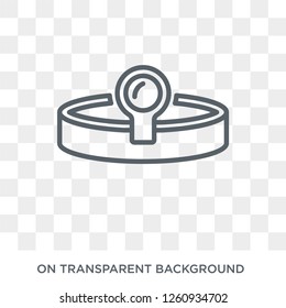 Headlamp icon. Trendy flat vector Headlamp icon on transparent background from Dentist collection. High quality filled Headlamp symbol use for web and mobile