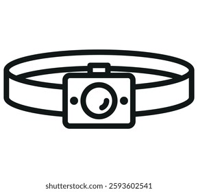 Headlamp icon. Trendy modern flat linear vector Headlamp icon on white background from thin line Dentist collection, editable outline stroke vector illustration