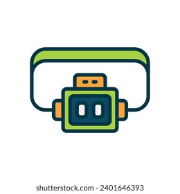 headlamp icon. vector filled color icon for your website, mobile, presentation, and logo design.