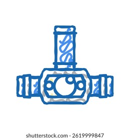 farol iluminação ferramenta doodle ícone esboço vetor. farol iluminação ferramenta sinal. símbolo isolado ilustração
