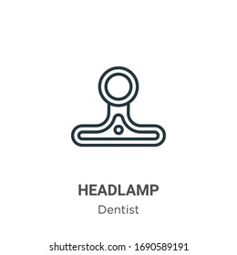 Icono vectorial del contorno del faro. Icono de faro negro de línea delgada, ilustración de elemento simple vector plano del concepto dentista editable trazo aislado sobre fondo blanco