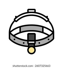 headlamp surgeon color icon vector. headlamp surgeon sign. isolated symbol illustration