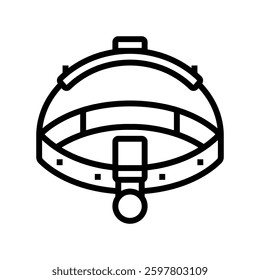 headlamp surgeon line icon vector. headlamp surgeon sign. isolated contour symbol black illustration