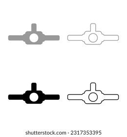 Taschenlampe Scheinwerfer Taschenlampe Reisekopf Laterne Reise-Gang LED Kopflichtwanderung Set Symbol graue schwarze Vektorgrafik solide Umrisslinie dünn flach Stil