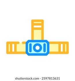 headlamp ultralight hiking color icon vector. headlamp ultralight hiking sign. isolated symbol illustration