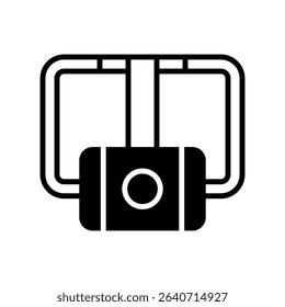 Headlamp Vector for Hands-Free Lighting in Wilderness. Camping light illustration, night exploration, outdoor safety