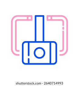Headlamp Vector for Hands-Free Lighting in Wilderness. Camping light illustration, night exploration, outdoor safety