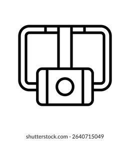 Headlamp Vector for Hands-Free Lighting in Wilderness. Camping light illustration, night exploration, outdoor safety