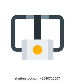 Headlamp Vector for Hands-Free Lighting in Wilderness. Camping light illustration, night exploration, outdoor safety