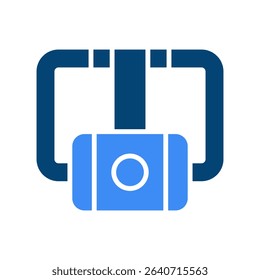 Headlamp Vector for Hands-Free Lighting in Wilderness. Camping light illustration, night exploration, outdoor safety