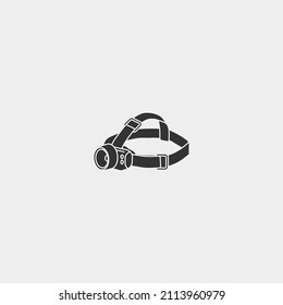 Headlamp vector icon illustration sign