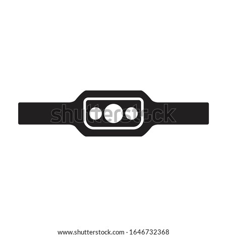 Headlamp vector icon.Black,simle vector icon isolated on white background headlamp.