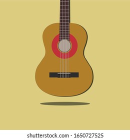
headless guitar body. mussical instrument. vector illustration for background or wallpapaer.
