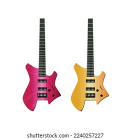 Headless guitar, on a white background. vector design