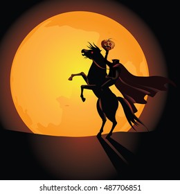 Headless Horseman background. EPS 10 vector.