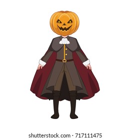 Headless horseman with pumpkin for head