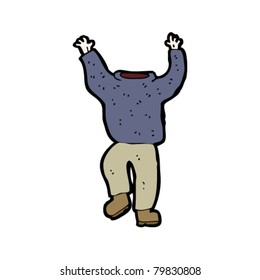 headless man cartoon