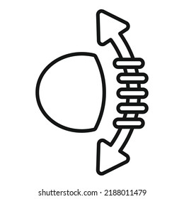 Headlight automatic icon outline vector. Car service. Spare part
