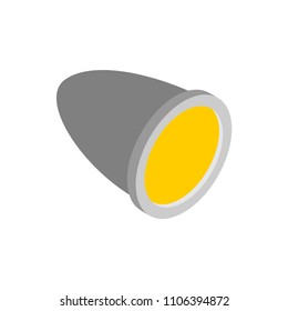 Headlight bike Isometric isolated. Motorcycle part. Vector illustration
