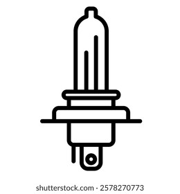 Headlight Bulbs icon line vector illustration