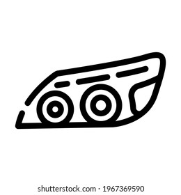 headlight car line icon vector. headlight car sign. isolated contour symbol black illustration