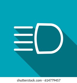 Headlight high beam symbol vector hmi dashboard flat icon
