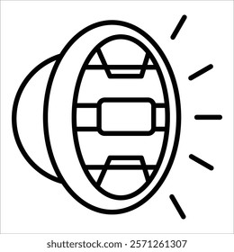 Headlight Icon Element For Design