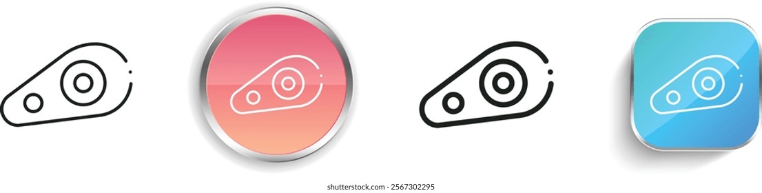 headlight icon. Thin Linear, Regular and Button Style Design Isolated On White Background