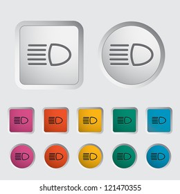 Headlight icon. Vector illustration.