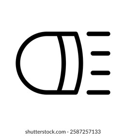 Headlight Icon Vector Symbol Design Illustration