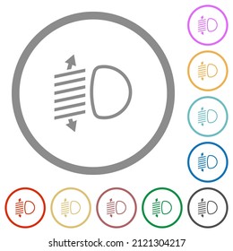 Headlight Level Adjustment Outline Flat Color Stock Vector (Royalty ...