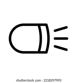 headlight line icon illustration vector graphic