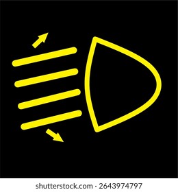 headlight range control warning light car indicator of headlight range issue