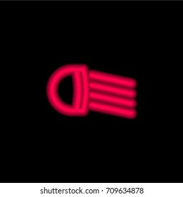 Headlight red glowing neon ui ux icon. Glowing sign logo vector