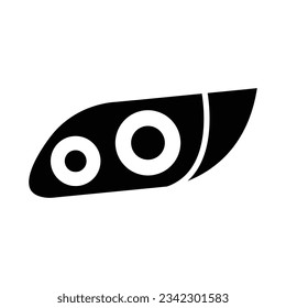 Headlight Vector Glyph Icon For Personal And Commercial Use.
