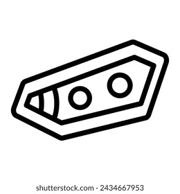 Headlight Vector Line Icon Design