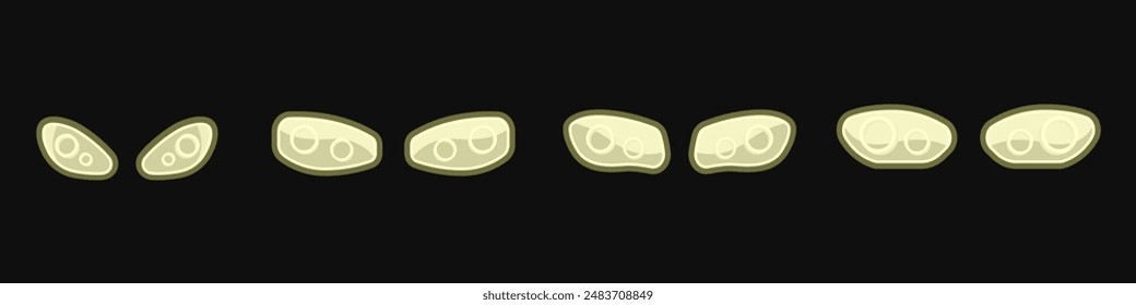 Headlights vector set. Car taillight icons vector. Red marker lights vector. Feet on car icons. Vector illustration.