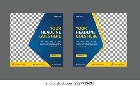 headline banner for social media post template modern and minimal design