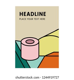 Headline colorful mockup graphic design