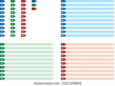 Headline decoration with numbers from 1 to 10